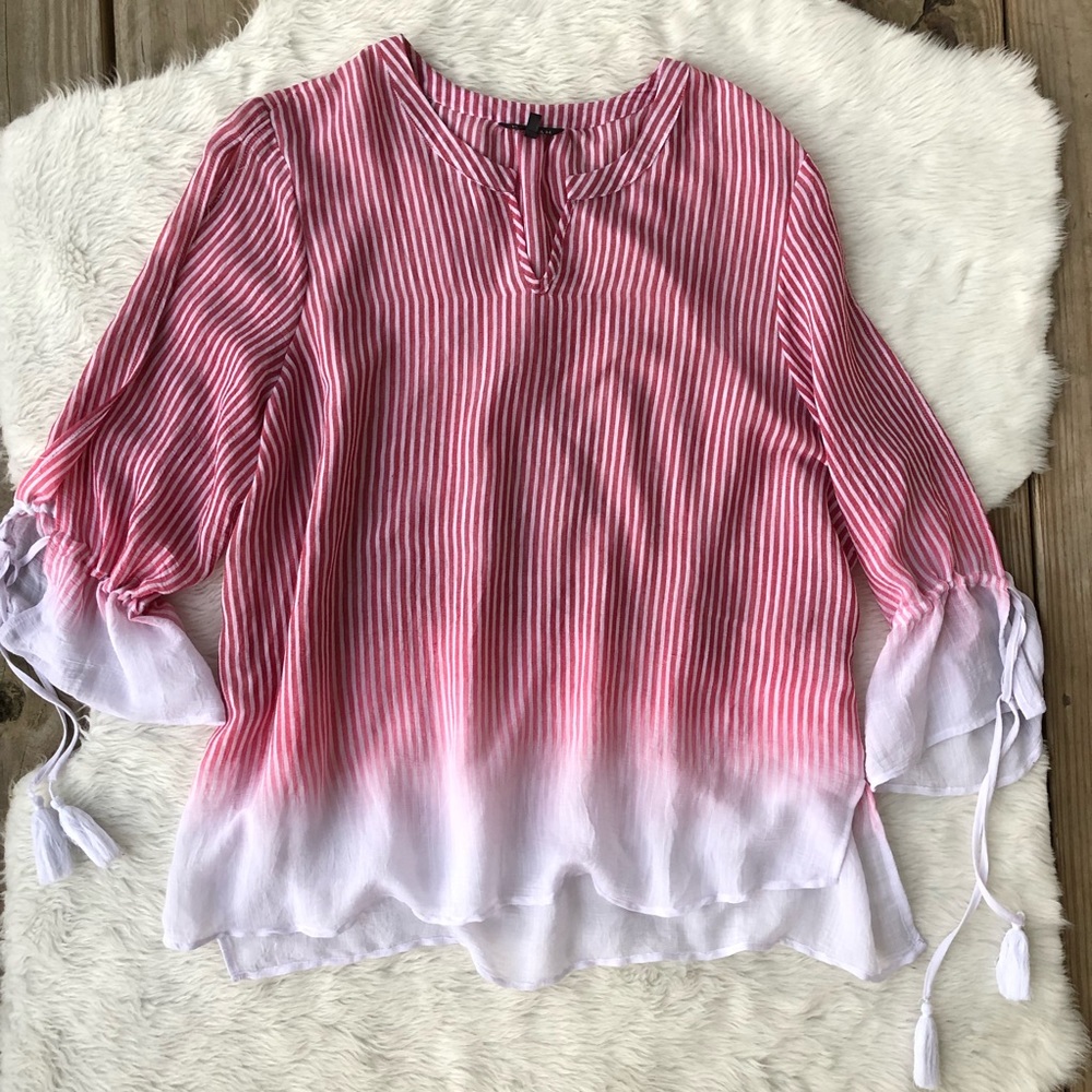 Red Ombré Blouse
